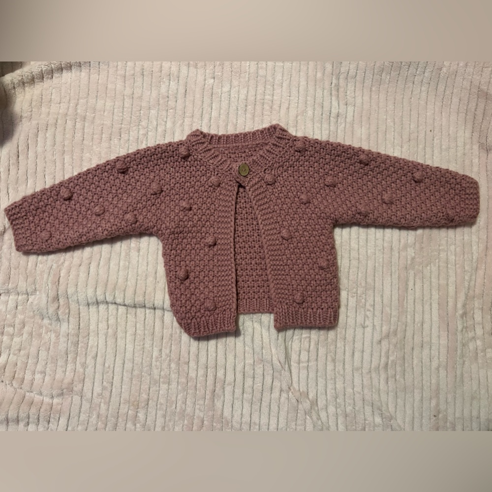 Elly & Emmy Blush sweater, size 6-12M